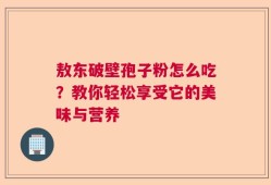 敖东破壁孢子粉怎么吃？教你轻松享受它的美味与营养