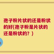 孢子粉片状的还是粉状的好(孢子粉是片状的还是粉状的？)