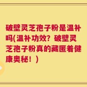 破壁灵芝孢子粉是温补吗(温补功效？破壁灵芝孢子粉真的藏匿着健康奥秘！)