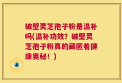 破壁灵芝孢子粉是温补吗(温补功效？破壁灵芝孢子粉真的藏匿着健康奥秘！)