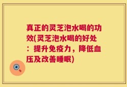 真正的灵芝泡水喝的功效(灵芝泡水喝的好处：提升免疫力，降低血压及改善睡眠)