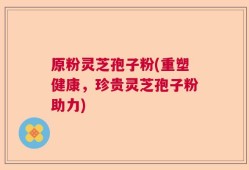 原粉灵芝孢子粉(重塑健康，珍贵灵芝孢子粉助力)