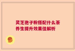 灵芝孢子粉搭配什么茶养生提升效果佳解析