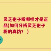 灵芝孢子粉哪样才是正品(如何分辨灵芝孢子粉的真伪？ )