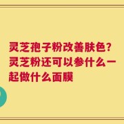 灵芝孢子粉改善肤色？灵芝粉还可以参什么一起做什么面膜