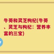 牛蒡和灵芝枸杞(牛蒡、灵芝与枸杞：营养丰富的三宝)