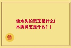 像木头的灵芝是什么(木质灵芝是什么？)