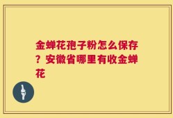 金蝉花孢子粉怎么保存？安徽省哪里有收金蝉花