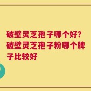 破壁灵芝孢子哪个好？破壁灵芝孢子粉哪个牌子比较好