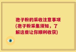 孢子粉的采收注意事项(孢子粉采集须知，了解这些让你顺利收获)
