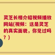 灵芝长相介绍视频播放网站(视频：这是灵芝的真实面貌，你见过吗？)