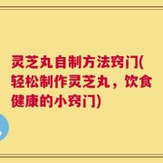 灵芝丸自制方法窍门(轻松制作灵芝丸，饮食健康的小窍门)