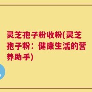 灵芝孢子粉收粉(灵芝孢子粉：健康生活的营养助手)