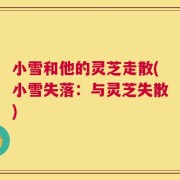 小雪和他的灵芝走散(小雪失落：与灵芝失散)