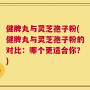 健脾丸与灵芝孢子粉(健脾丸与灵芝孢子粉的对比：哪个更适合你？)