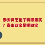 泰安灵芝孢子粉哪里买？泰山四宝是哪四宝