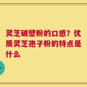 灵芝破壁粉的口感？优质灵芝孢子粉的特点是什么