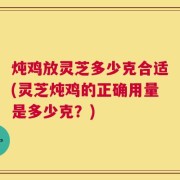 炖鸡放灵芝多少克合适(灵芝炖鸡的正确用量是多少克？)