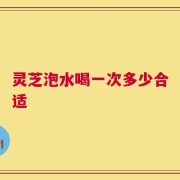 灵芝泡水喝一次多少合适
