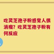 吃灵芝孢子粉感觉人很消瘦？吃灵芝孢子粉有何反应