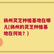 扬州灵芝种植基地在哪儿(扬州的灵芝种植基地在何处？)