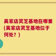 吴家店灵芝基地在哪里(吴家店灵芝基地位于何处？)