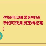 孕妇可以喝灵芝枸杞(孕妇可饮用灵芝枸杞茶)