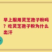 早上服用灵芝孢子粉吗？吃灵芝孢子粉为什么出汗