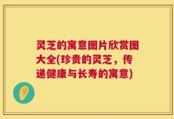 灵芝的寓意图片欣赏图大全(珍贵的灵芝，传递健康与长寿的寓意)