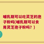 哺乳期可以吃灵芝的孢子粉吗(哺乳期可以食用灵芝孢子粉吗？)