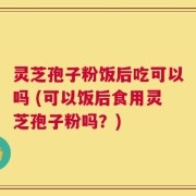 灵芝孢子粉饭后吃可以吗 (可以饭后食用灵芝孢子粉吗？)