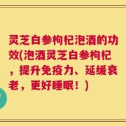 灵芝白参枸杞泡酒的功效(泡酒灵芝白参枸杞，提升免疫力、延缓衰老，更好睡眠！)
