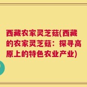 西藏农家灵芝菇(西藏的农家灵芝菇：探寻高原上的特色农业产业)