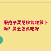 服孢子灵芝粉能吃萝卜吗？灵芝怎么吃好