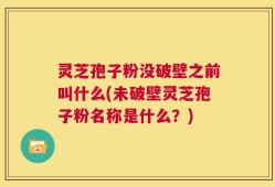 灵芝孢子粉没破壁之前叫什么(未破壁灵芝孢子粉名称是什么？)