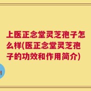 上医正念堂灵芝孢子怎么样(医正念堂灵芝孢子的功效和作用简介)