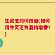生灵芝如何泡酒(如何用生灵芝为酒精增香？)