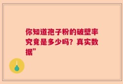 你知道孢子粉的破壁率究竟是多少吗？真实数据”