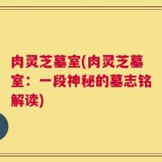 肉灵芝墓室(肉灵芝墓室：一段神秘的墓志铭解读)
