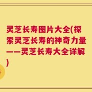 灵芝长寿图片大全(探索灵芝长寿的神奇力量——灵芝长寿大全详解)