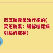 灵芝胶囊是治疗撒的(灵芝胶囊：缓解糖尿病引起的症状)