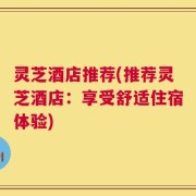 灵芝酒店推荐(推荐灵芝酒店：享受舒适住宿体验)