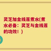 灵芝加金线莲煮水(煮水必备：灵芝与金线莲的功效！)