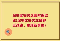 深圳宝安灵芝园附近改建(深圳宝安灵芝园邻近改建，重现新景象)