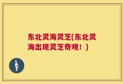 东北灵海灵芝(东北灵海出现灵芝奇观！)