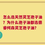 怎么选天然灵芝孢子油？为什么孢子油都选德睿柯森灵芝孢子油？