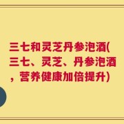 三七和灵芝丹参泡酒(三七、灵芝、丹参泡酒，营养健康加倍提升)