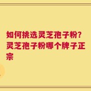如何挑选灵芝孢子粉？灵芝孢子粉哪个牌子正宗