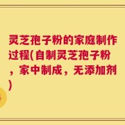 灵芝孢子粉的家庭制作过程(自制灵芝孢子粉，家中制成，无添加剂)