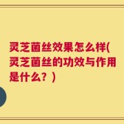 灵芝菌丝效果怎么样(灵芝菌丝的功效与作用是什么？)